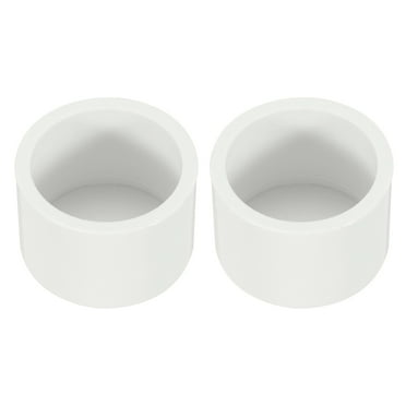 Uxcell 3/4" PVC Pipe End Cap Fitting, 2 Pack Furniture Grade Pipe Plug Adapter for DIY Garden Shelf Support, White