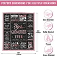 thumbnail image 6 of Godmother Gifts Blanket 60"x 50", Godmother Gifts from Godchild, Gifts for Godmother, Best Godmother Gifts, Godmother Birthday Gifts from Godson Goddaughter, God Mother Gifts for Women, 6 of 6