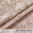 thumbnail image 4 of Crushed Velvet Curtains Rod Pocket Luxurious Thermal Insulated Soundproof Drapes Soft and Durable Light-Filtering Window Treatments for Living Room Bedroom, 2 Panels, 4 of 6