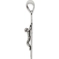 thumbnail image 2 of Sterling Silver Antiqued Box Cross Crucifix Pendant Solid Polished Material Sculptural Brilliant Luxe Designed for those who cherish timeless beauty, 2 of 4