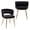 Black, variant on KCC Velvet Woven Back Upholstered Dining Chairs Set of 2 with Gold Metal Legs for Dining Room, Kitchen, Living Room, Beige