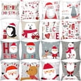 thumbnail image 2 of Funda de almohada con diseño de tema navideño, cremallera oculta, poliéster, funda de cojín para sofá, decoración del hogar, 2 of 5