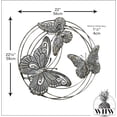 thumbnail image 4 of Key West 3 Dancing Butterflies, Dynamic Roundel, Bas Relief, Wall Sculpture, Metal Art, Tropical Rustic, Antique Shabby Finish, 22 Inch Diameter, 4 of 5