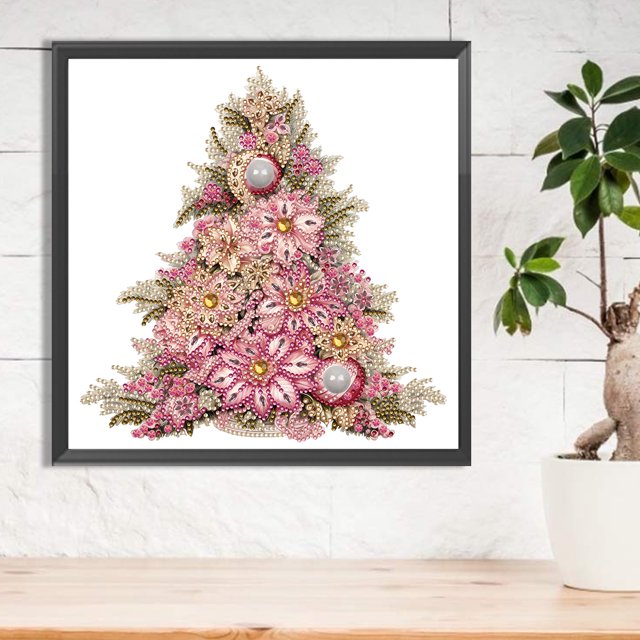 Pintura de diamante 5D DIY parcial con forma especial, kit de árbol de Navidad, decoración del hogar FLhrweasw Nuevo