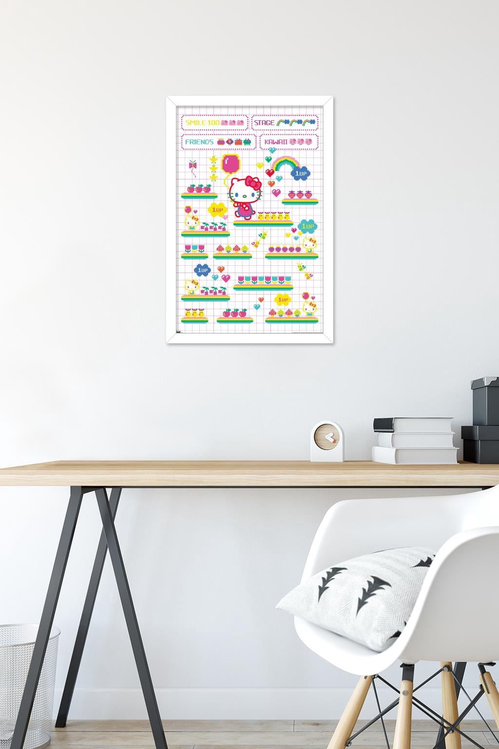 Hello Kitty - Arcade Wall Poster, 14.725" x 22.375" Framed
