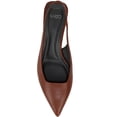 thumbnail image 4 of Franco Sarto Women's Tobacco Leather A-Gena Slingback Pointed Toe Pumps 11M, 4 of 5