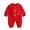 Red, variant on AWZXDE Boys Lap Shoulder Bodysuits Traditional Embroidery Long Sleeve Bodysuit Side Snap Placket Contrast Soft Knit Casual Holiday Daily Outfit White - 0-1 Months