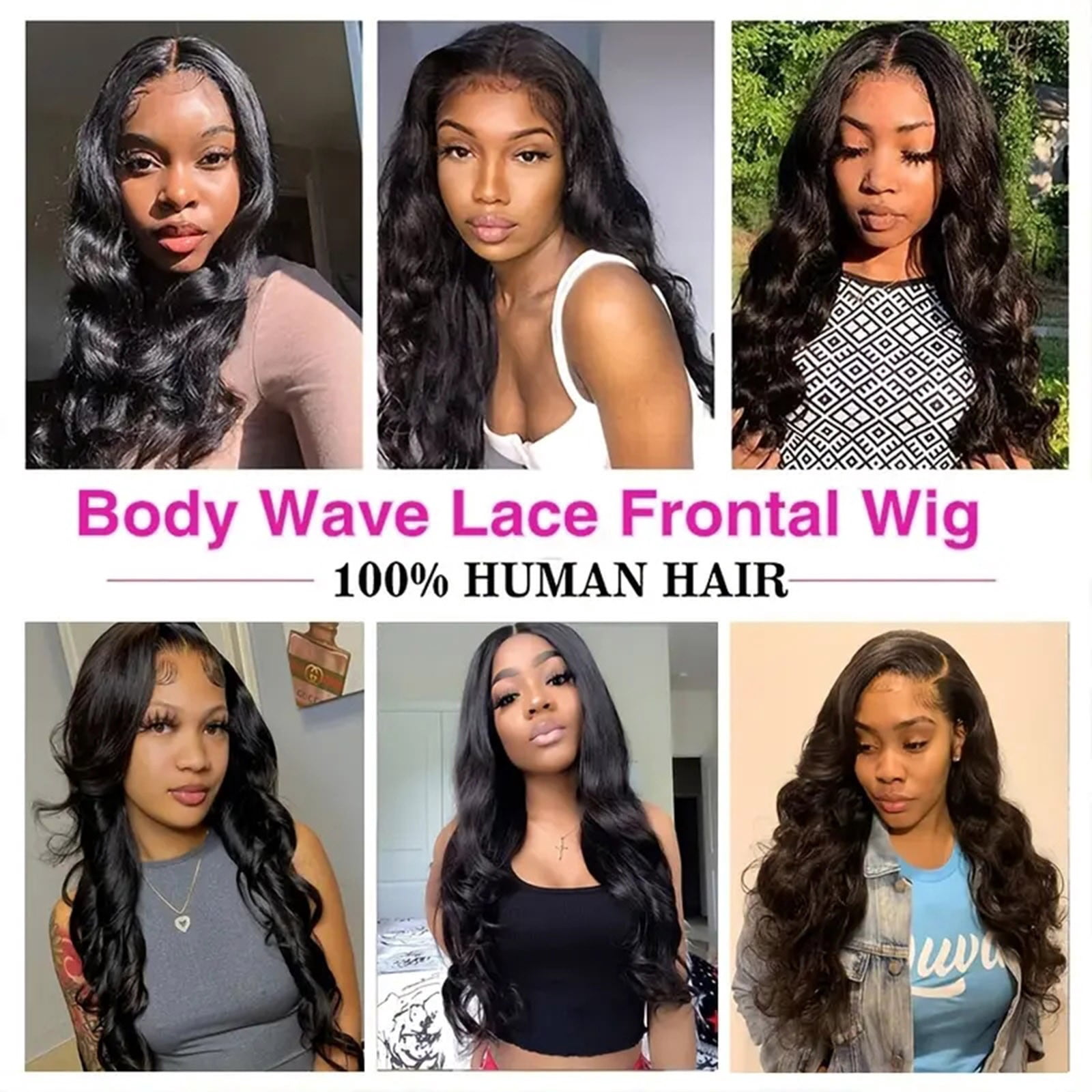 Long Wavy Brown Wig with Bangs for Women, Synthetic Heat Resistant Hair Wig for Daily Wear and Party Use(Black-1,One Size)