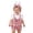 Red, variant on Girls Summer Romper Jumpsuit Featuring Adorable Bunny Print and Delicate Flutter Sleeves with Matching Headband Cute Toddler Play Outfit Toddler Easter outfit bundle