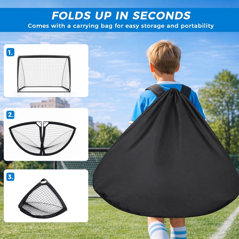 Vipuse 2 Pack Pop Up Soccer Goals with Ball photo 5