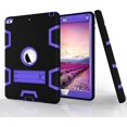 thumbnail image 5 of Case for iPad Mini 5 (2019), Slim Duty Drop Proof Shockproof Protective Armor Cover with Built-in Stand for Apple iPad 7.9 Inch 2019 Release (Black+Purple), 5 of 14