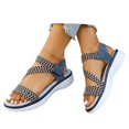 thumbnail image 3 of Lightweight Breathable Platform Sandals with Elastic Straps for Women Casual Fashion Thick Sole Outdoor Comfort, 3 of 9