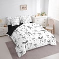thumbnail image 3 of Feelyou Cool Princess Bow Bedding Comforter Set 7pcs, Stars Print King Bedding Sets, 3 of 8