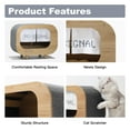 thumbnail image 3 of Mewoofun TV Cat House Wooden Cat Bed Cat Wood Shelter for Small Animals,18"X 11"X 14",Black, 3 of 7