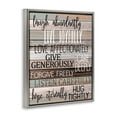 thumbnail image 4 of Stupell Industries Live Joyfully Phrases on Wood Grain Brown Tan Teal Luster Gray Framed Floating Canvas Wall Art, 16x20, by Kim Allen, 4 of 5