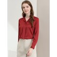 thumbnail image 2 of INSPIRE CHIC Chemisier Élégant à Manches Longues avec Col Noué et Boutons pour Femme, 2 of 6