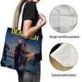 thumbnail image 3 of Dead Loch Bolso de tela con estampado de lienzo para mujer, bolsa de compras reutilizable y estética, con cremallera interior, regalo para mujer,40*45cm., 3 of 6