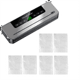 thumbnail image 1 of Food Saver Vacuum Sealer Machine with Cutter Can Vacuum Sealer for Dry Wet Food Storage 30 Pcs Bags Included US Plug, 1 of 8