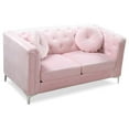 thumbnail image 4 of Glory Furniture Causeuse Rembourrée en Velours Pompano Rose, 4 of 8
