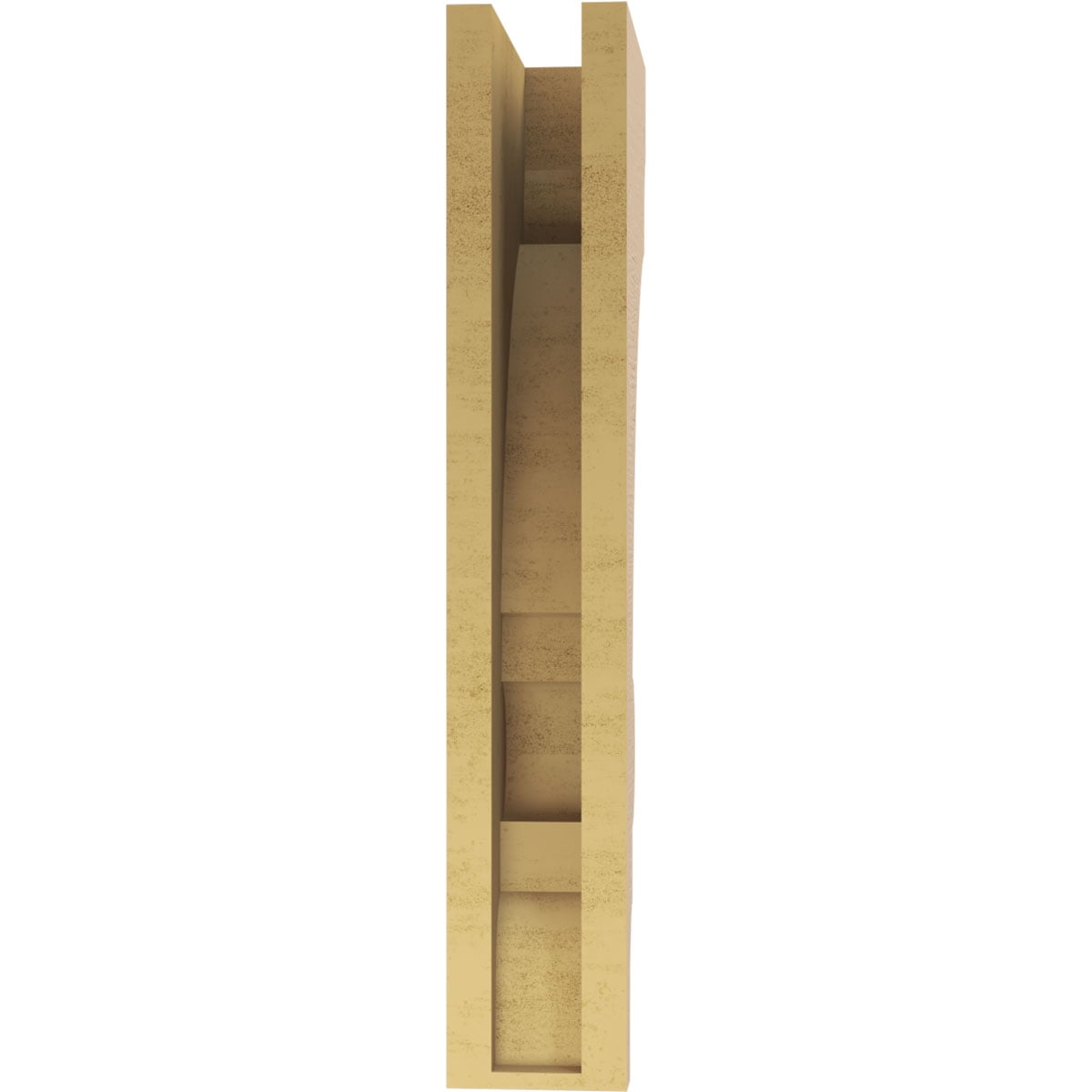 4"W x 8"D x 24"H Thin Diane Rough Cedar Woodgrain TimberThane Corbel, Primed Tan