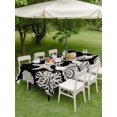 thumbnail image 4 of Outdoor Tablecloth with Umbrella Hole for Patio/Picnic/Party/Camping, Black Starfish Coastal Waterproof Table Cloth Rectangle Table Cover Washable, Shell Coral Summer Beach Nautical Ocean (54"x 80"), 4 of 9
