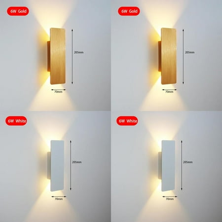 

DUFDIEJ Elegant and modern aluminum LED wall lamp perfect 6W for stylish bedroom living room aisle and corridor lighting. Suitable for simple and elegant AC85-265V decoration.