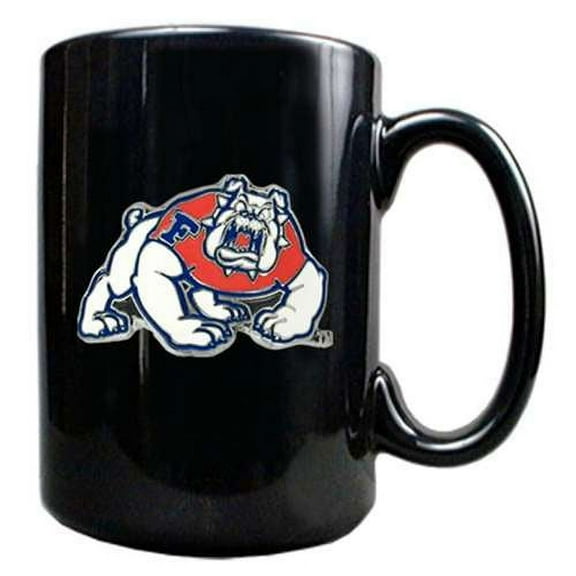 Fresno State Bulldogs 15oz Black Ceramic Mug