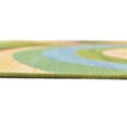 thumbnail image 7 of Unique Loom Outdoor Modern Collection Area Rug - Babbling (2' 7" x 5' 3" Runner Beige/Blue), 7 of 7