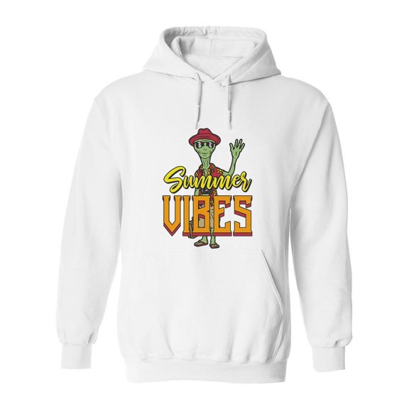 Alien Summer Vibes Design Hoodie Men -Image by Shutterstock, Male Medium
