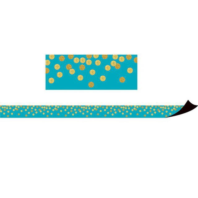Teacher Created Resources TCR77389-3 Confettis Sarcelle Frontière Magnétique - Pack de 3