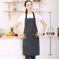 thumbnail image 1 of Wholesale Black Thin Striped Cotton Linen Apron - Breathable, Sleeveless Design for Summer Kitchen, Café, Restaurant & Home Use - Durable, Comfortable Workwear for Cooking Enthusiasts & Bulk Business, 1 of 6