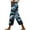 Multicolor-10, variant on Women's Loose Capris Floral Print Pant Elastic Waist Trousers Beach Crop Pants
