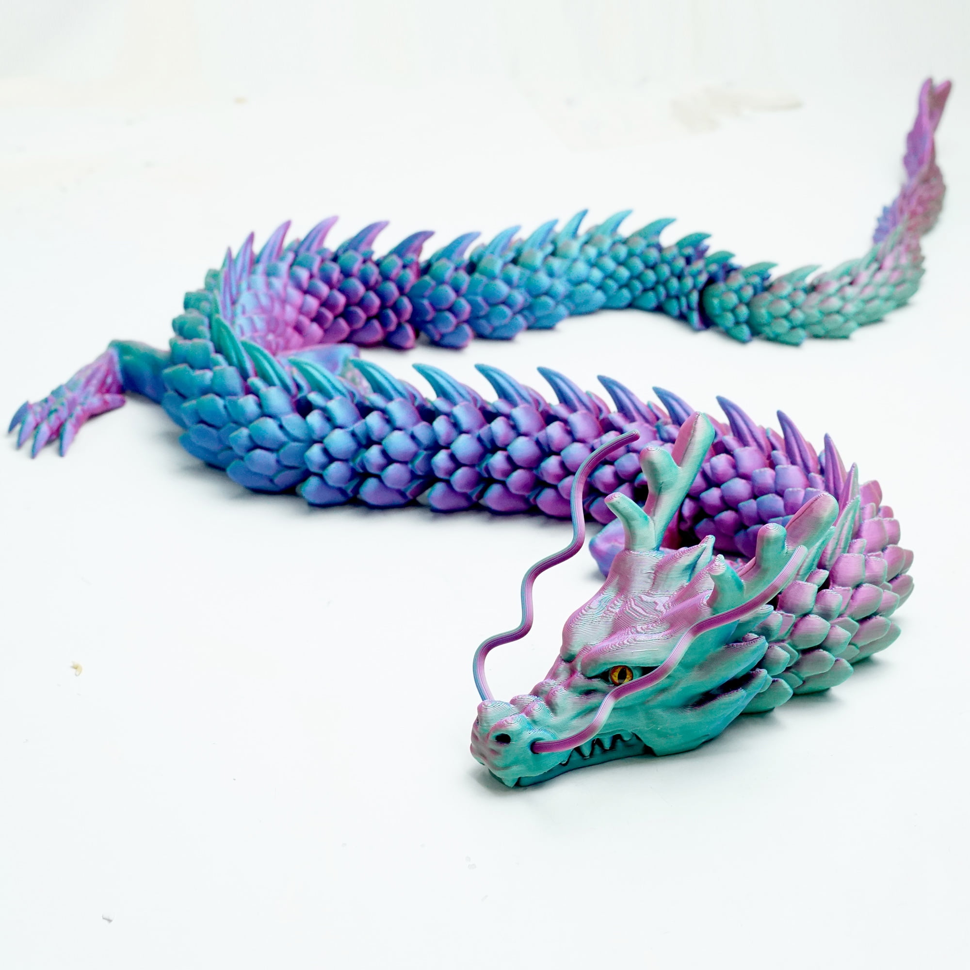 33.5inch Super Large 3D Printed Dragon Models,Flexible Joint Animal lacertid Figurines, 3D Printing Stuff Cheap,Stress Relief, Fidget restlessness, ADHD Toys, Surprise Fantasy Gifts