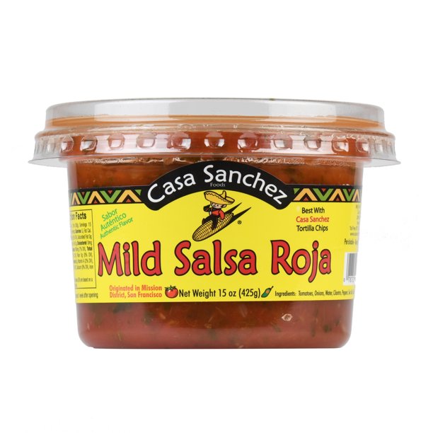 Casa Sanchez Foods, Mild Salsa Roja, 15 oz tub