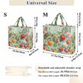 thumbnail image 2 of FORMRS Womens Corduroy Tote Bag Crossbody Shoulder Handbag with Pocket, Green Floral Tomatoes, 2 of 7
