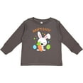 thumbnail image 3 of Inktastic Happy Easter Bunny with Eggs and Carrot Boys or Girls Long Sleeve Toddler T-Shirt, 3 of 5
