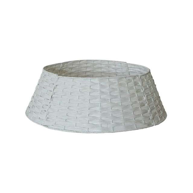 VONKY Durable Water Hyacinth Christmas Tree Base With Exquisite Warm Style Naturally Designed Hand Woven white large size