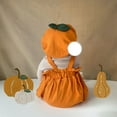thumbnail image 6 of Rompers for Girls Halloween Solid Collor Strap Suspender Baby Jumpsuit Soft Lightweight Breathable Square Neck Orange Bodysuit Sizes 3-6 Months, 6 of 9