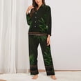 thumbnail image 2 of Xecao Framed Greenery Wall Art Print Women Pajamas Set Soft Sleepwear Pjs long Sleeve Button Down Nightwear with Long Pants, 2 of 6
