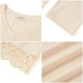 thumbnail image 5 of UVN Fall Tops for Women Long Sleeve Lace Trim V Neck Blouses Dressy Casual A Line Tunic Shirts, 5 of 8