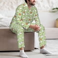 thumbnail image 7 of Sikiie Cartoon Duck Mens Pajama Set, Soft Warm Long Sleeve Sleepwear, Cozy Button-Down Pjs for Men-Small, 7 of 7
