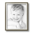 thumbnail image 2 of ArtToFrames 8" x 10" Silver with Stained Grey Picture Frame, 8x10 inch Silver Wood Poster Frame (WOM-4767), 2 of 7