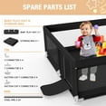 thumbnail image 7 of Babyeap Baby Playpen with Mat, Large Play Yard Fence for Toddlers, 50"x50" Black, 7 of 7