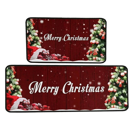 

tkrady Kitchen Rugs & Mats (2 Pieces) Kitchen Carpet Washable Cushion Comfortable Kitchen Carpet Set