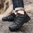 thumbnail image 2 of Mens Hiking Shoes Waterproof Breathable Non-Slip Lightweight Black Low Top Trail,Size 9, 2 of 9