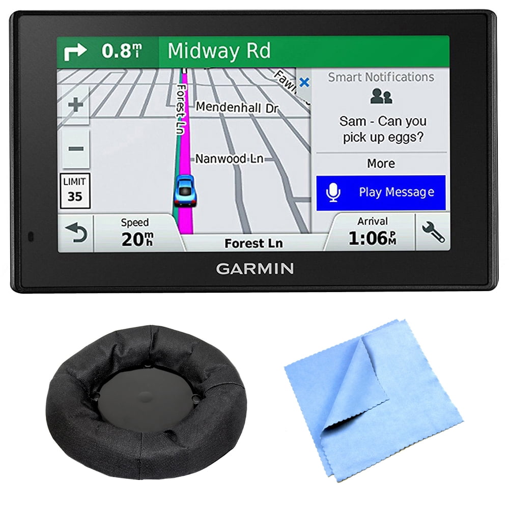 Garmin 010-01680-02 DriveSmart NA LMT-S GPS Advanced Navigation with Smart Features with Universal Navigation Dash-Mount & 1 Piece Micro Fiber Cloth - Walmart.com