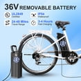 thumbnail image 3 of NAKTO Electric Dirt Bike for Female, Peak 500W Electric Bicycle with Basket, 24MPH Commuter Ebike, Speed Gear, Front Fork Suspension, UL2849 Certified, 3 of 7