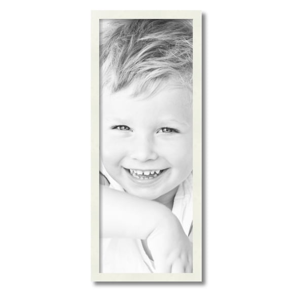 ArtToFrames 11" x 29" White Picture Frame, 11x29 inch White Wood Poster Frame (WOM-5138)