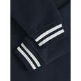 thumbnail image 5 of Hat and Beyond Mens Varsity Brushed Fleece Button Up Large Striped Collar Cuff Pocketed Coat Jacket, 5 of 6