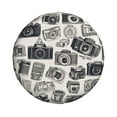 thumbnail image 2 of ZNDUO Vintage Cartoon Camera Pattern Spare Tire Cover, Universal Fit for Jeep Trailer RV SUV Camper Vehicle Waterproof Dust Tire Cover 17 inch, 2 of 8